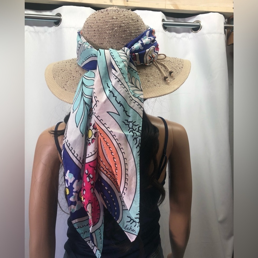 Echo large sherbet colour summer scarf wrap